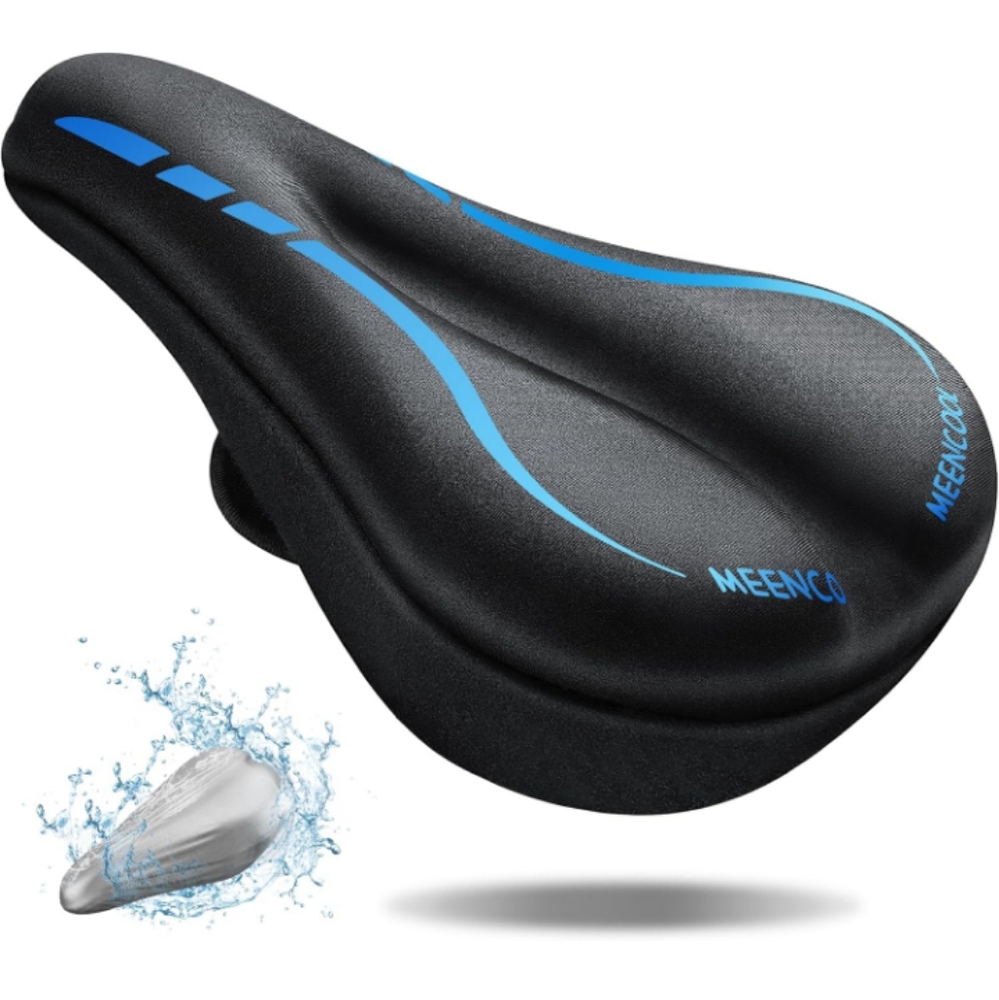 Meencool Gel Bike Seat Cover (Black/Blue) D-15 NWOT